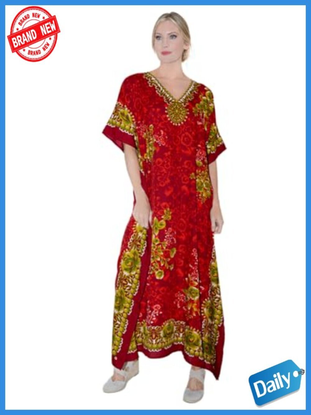 Lightweight Flowy Kaftan Dress - Summer Beach Cover Up